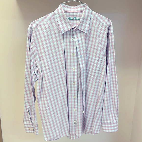 Men’s Alan Flusser Checkered Casual Button Down Shirt. SZ: XL - Picture 1 of 4